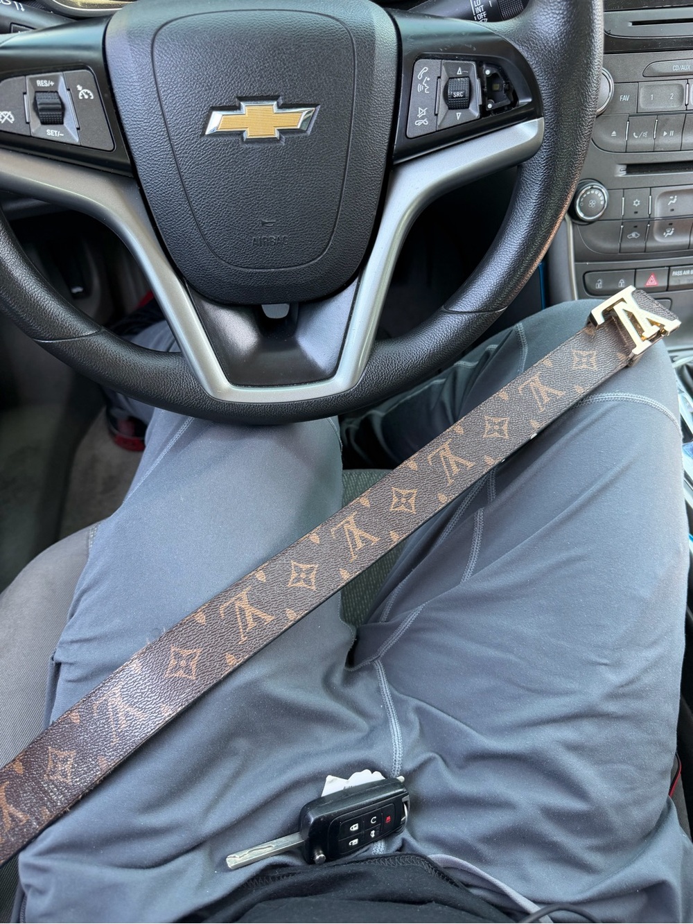 Men's Designer Monogram Canvas Shoulder Strap - Brown